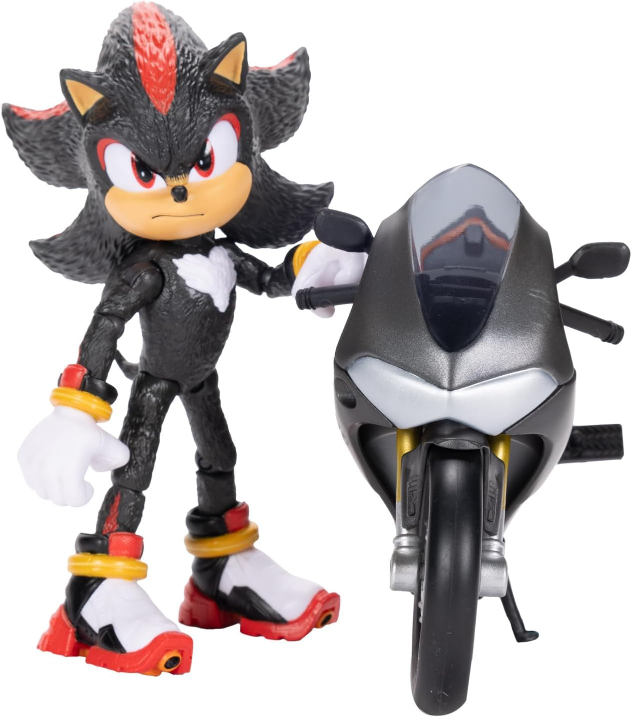 Figura Sonic 3 The Movie Shadow, 15 cm, móvil, incluye Shadow Mobile de Jakks Pacific, acústica, negro Figuras de acción Naty Shop