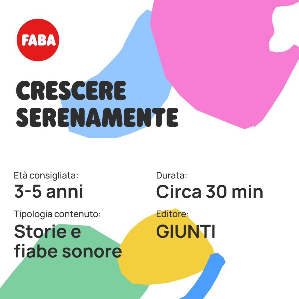 Figura sonora - Crecer felizmente - Cuentos y cuentos sonoros 4-6 años, versión italiana, juguete de contenidos didácticos para niños y niñas Bebe Toys Naty Shop