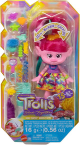 Mattel DREAMWORKS TROLLS Together Strong - Muñeca Fashion Hair-Tastic Queen Poppy - Más de 15 accesorios, Peine con purpurina, Gel con purpurina lavable, Para mayores de 3 años, HNF25 Naty Shop Dolls