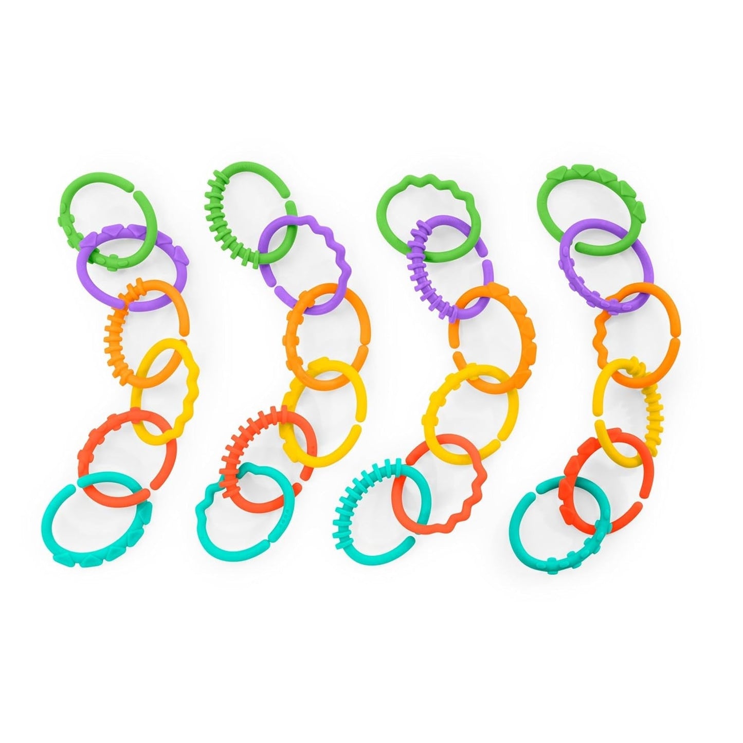 Bright Starts, Oball, eslabones de conexión de cadena para cochecito, muchos eslabones, plegable, fácil de colocar, fácil de limpiar, perfecto para viajar Bebe Toys Naty Shop