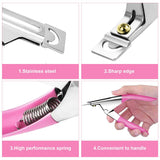Uñas postizas 500 Uds. Uñas postizas artificiales de Color Natural, 10 tamaños DIY acrílico con caja, cepillo para uñas, empujador de cutículas, lima de uñas