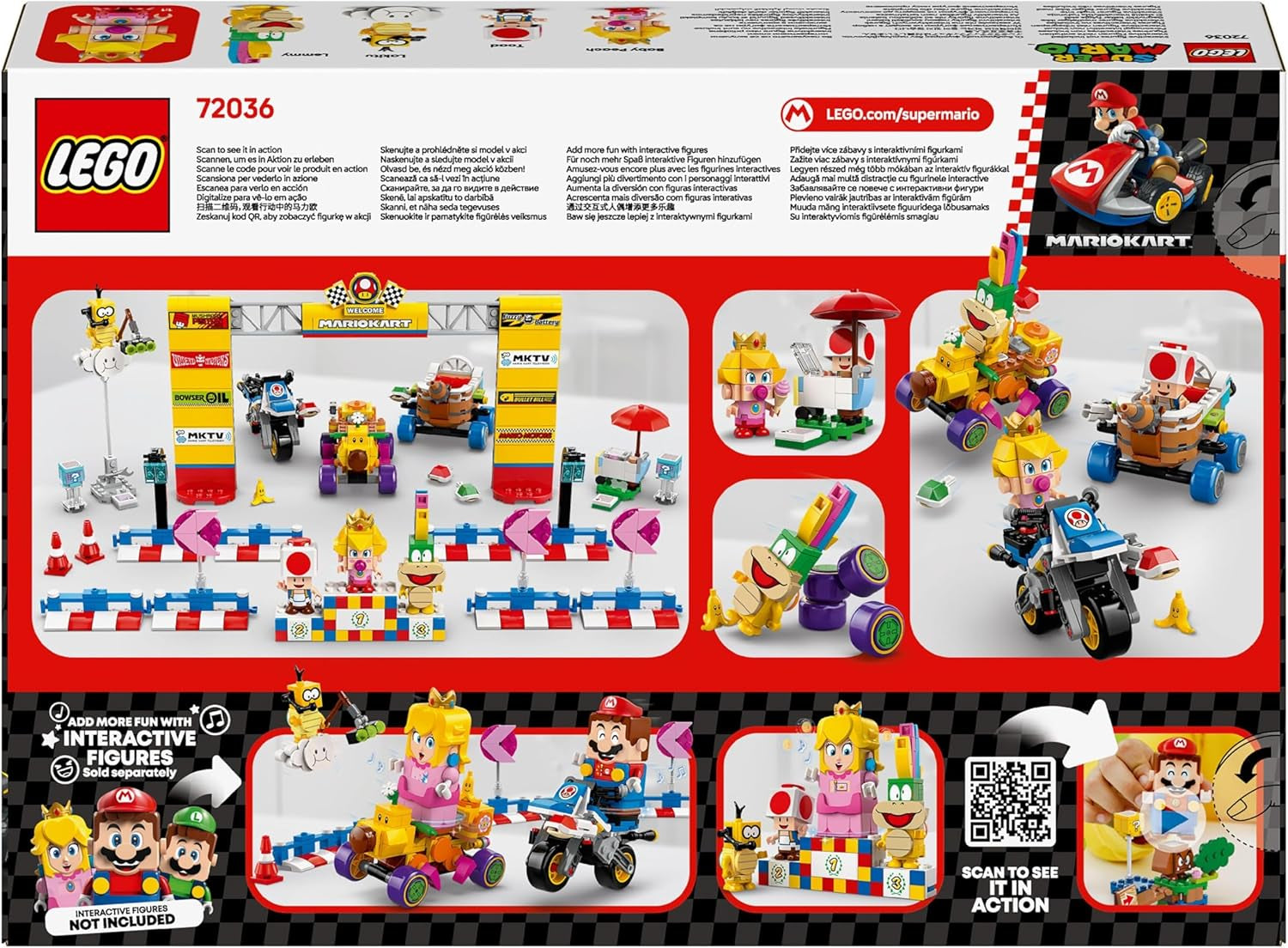 LEGO Super Mario: Mario Kart - Set Baby Peach y Grand Prix, figuras de Nintendo - Toad, Lakitu, Baby Peach y Lemmy, regalo para niños, niñas y jugadores mayores de 8 años, juguete de aventuras 72036 Juegos de construcción Beuche den LEGO-Store