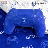 Character World: almohada con forma de controlador de Playstation con licencia oficial, diseño de auricular, almohada de felpa rellena | Perfecto para decoración de dormitorio o juego, almohadas estándar azules de Naty Shop.