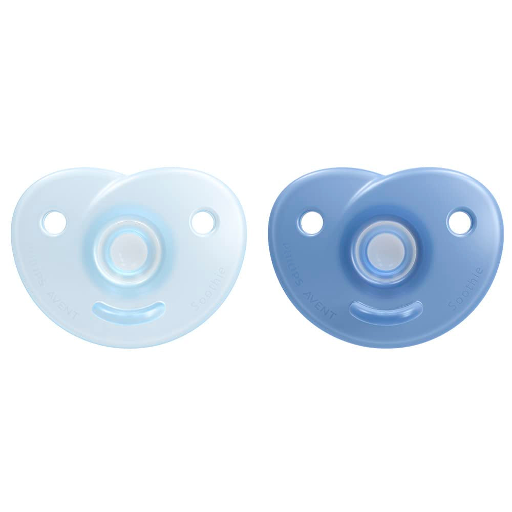 Philips AVENT Soothie - Chupete sin BPA para bebés de 0 a 6 meses, azul/celeste (modelo SCF099/21)