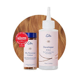 Set de tintes permanentes para el cabello Cobertura 100% de canas Coloración casera 0% amoniaco Tintes para el cabello Tintes para el cabello multidimensionales Tintes para el cabello profesionales Naty Shop Tinte para el cabello Rubio medio fresa 8Gc
