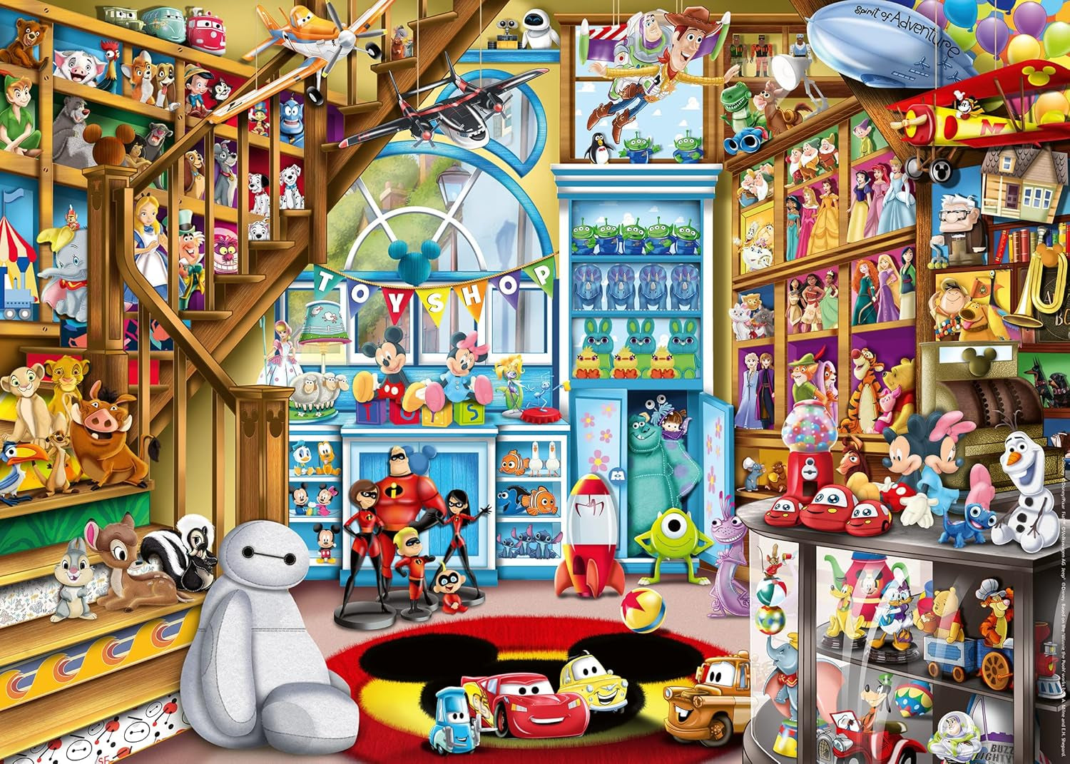 Ravensburger Puzzle 12000527 - En la juguetería - Puzzle Disney de 1000 piezas para adultos y niños a partir de 14 años Puzzle Naty Shop Versión antigua