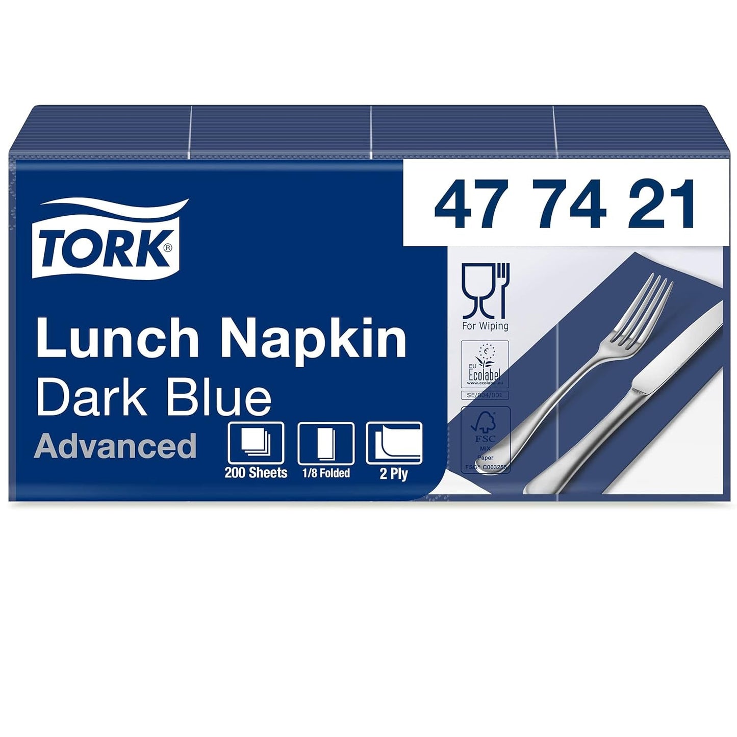 Tork Linstyle 509542 Servilletas de cóctel negras, pliegue 1/4, 1 capa, 23,8 x 23,8 cm, 1 x 100 servilletas