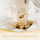 Bolitas de chocolate blanco Lindt LINDOR | Bolsa de 137g | Aprox. 10 bolitas de chocolate blanco con relleno que se deshace en la boca | Set de regalo de chocolate | Set de regalo de chocolate (paquete de 2)
