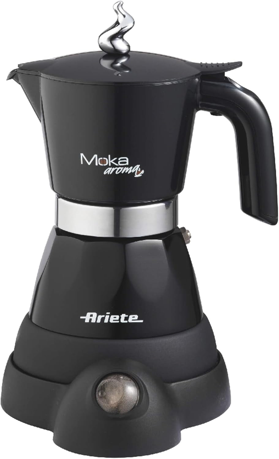Ariete 1358 Moka Aroma, Cafetera espresso eléctrica, 480 W, 2/4 tazas de espresso, Negro