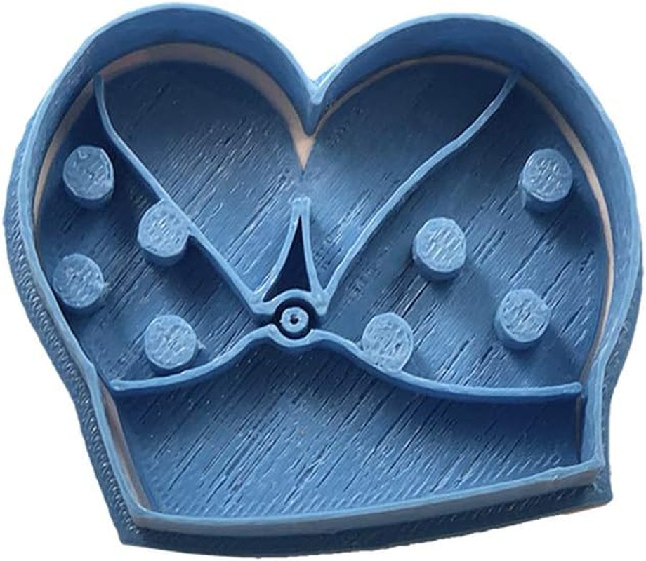Ocasiones: Molde para galletas en forma de pecho, azul, 8 x 7 x 1,5 cm