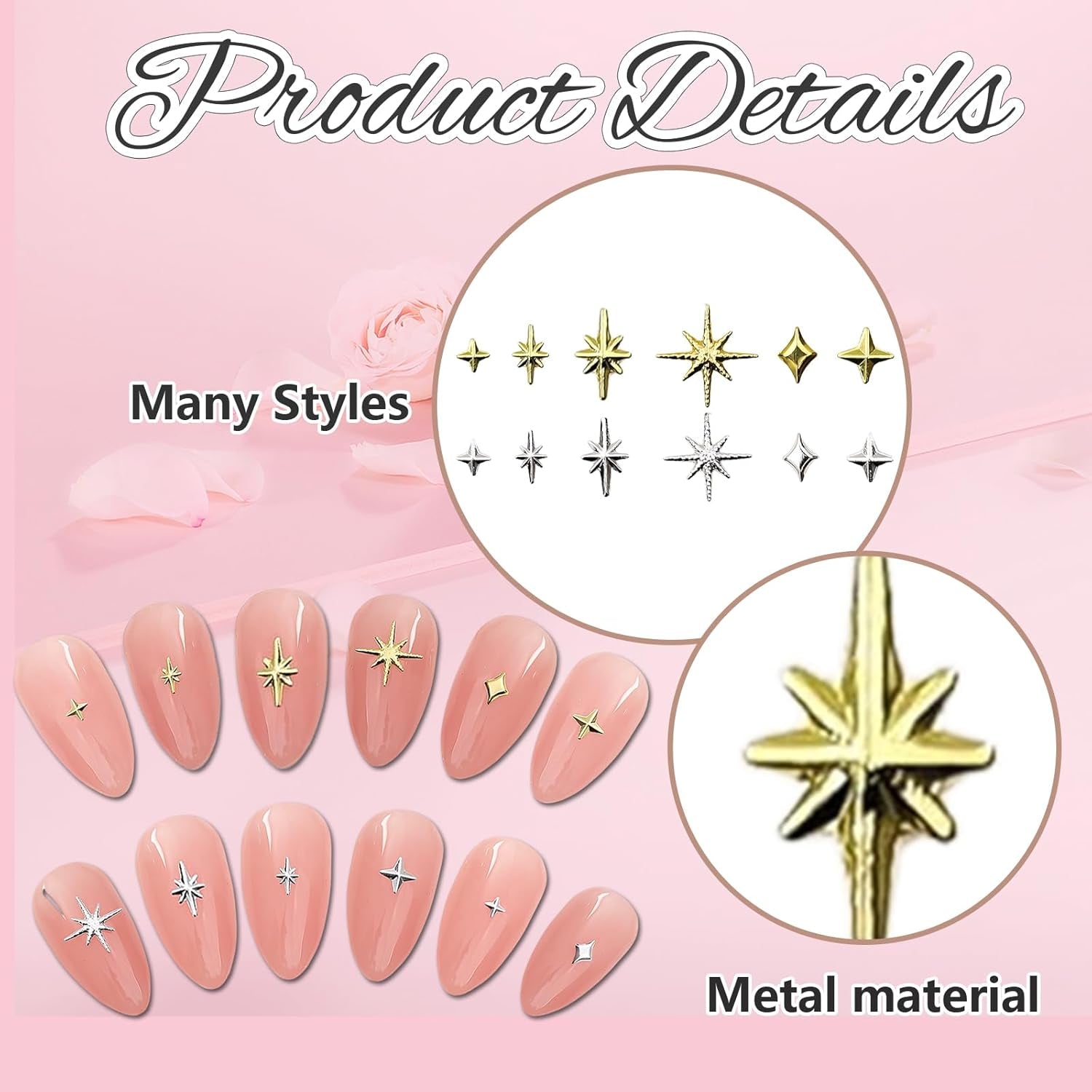 400 piezas Stern Nail Charms Oro Plata, Charms Nägel Zubehör, Nagel Deko, Nail Art Zubehör, Nagel Charms, Nagel Steine, Nail Design, Charms Für Nägel