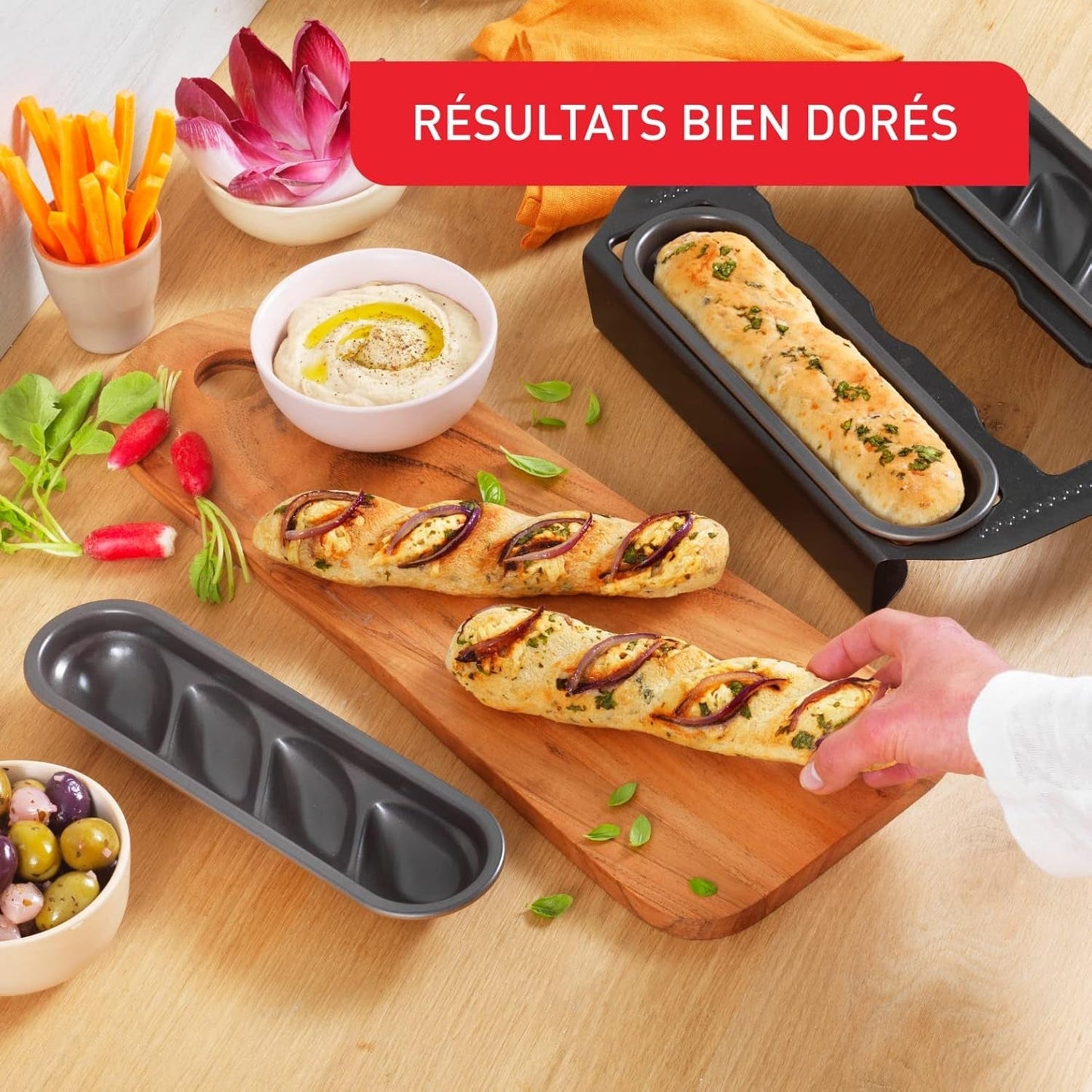 Tefal Creabake J3089304 3 Stück Brioche-Backform Antihaft-Beschichtung, Leicht Entnehmbar, Stapelbar, Einfache Austellung, Backform Moldes y bandejas para hornear Naty Shop