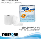 03300 Papel higiénico Aqua-Soft, 2 capas, 4 rollos