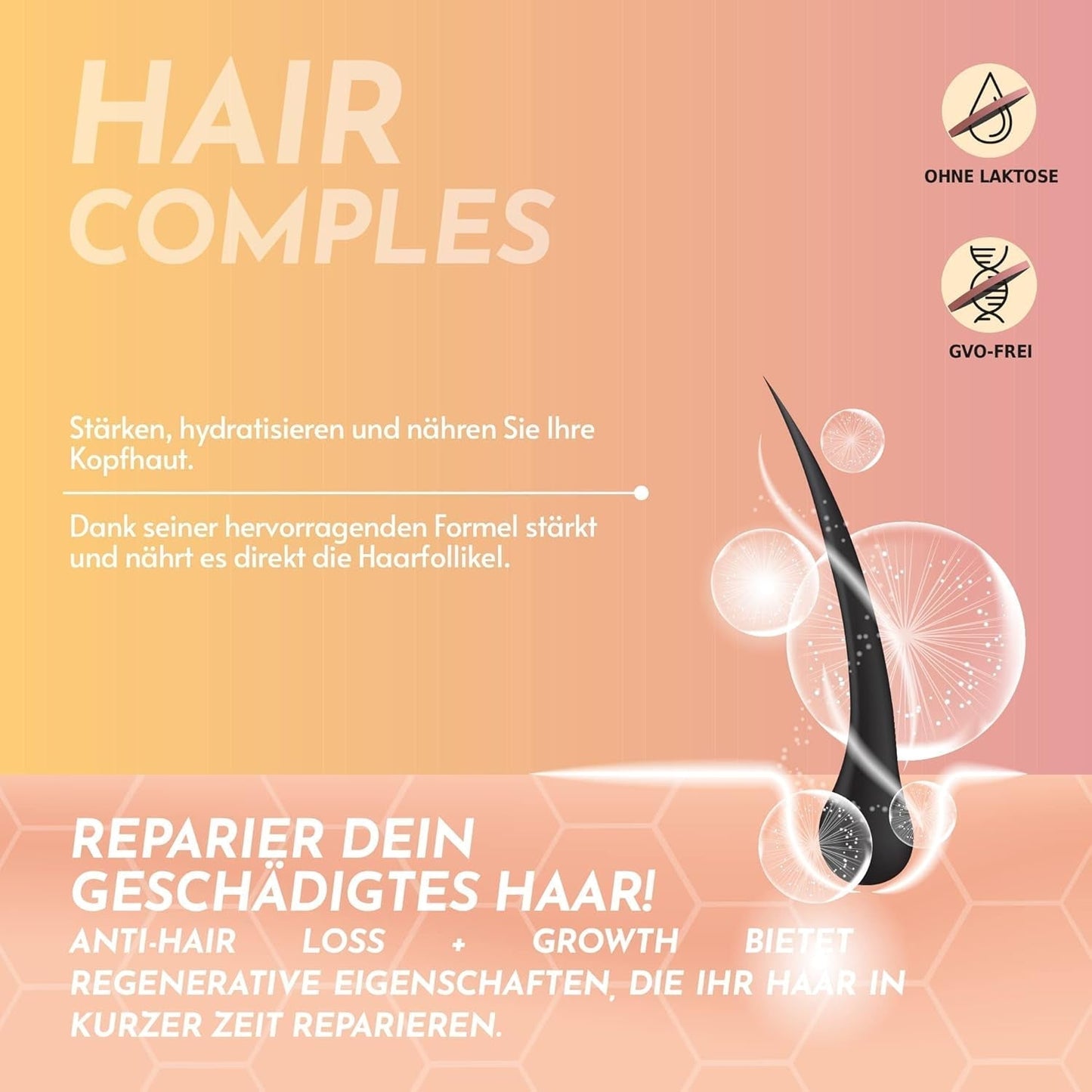 Healthy Fusion Haircomplex, eficaz contra la caída del cabello, 30 cápsulas Cuidado del cabello Naty Shop