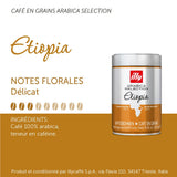 illy Coffee Beans Selección de granos de café Arábica de lujo de Etiopía, paquete de 6 (6 x 250 g)