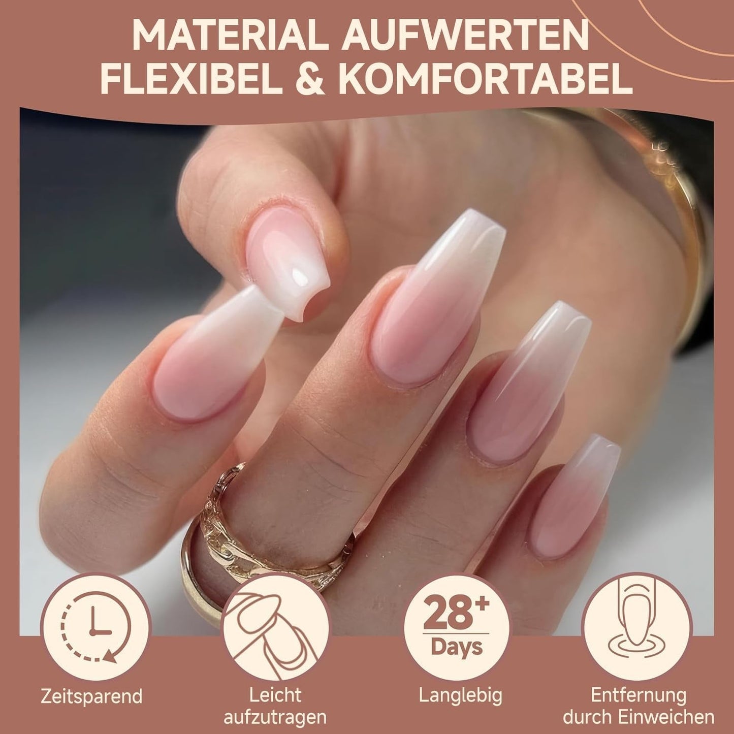 Puntas de uñas de Gel de bailarina, 216 Uds., 12 tamaños, puntas de uñas de Gel suave, juego de extensiones de uñas de cobertura completa, arte semimate DIY para el hogar