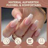 Puntas de uñas de Gel de bailarina, 216 Uds., 12 tamaños, puntas de uñas de Gel suave, juego de extensiones de uñas de cobertura completa, arte semimate DIY para el hogar