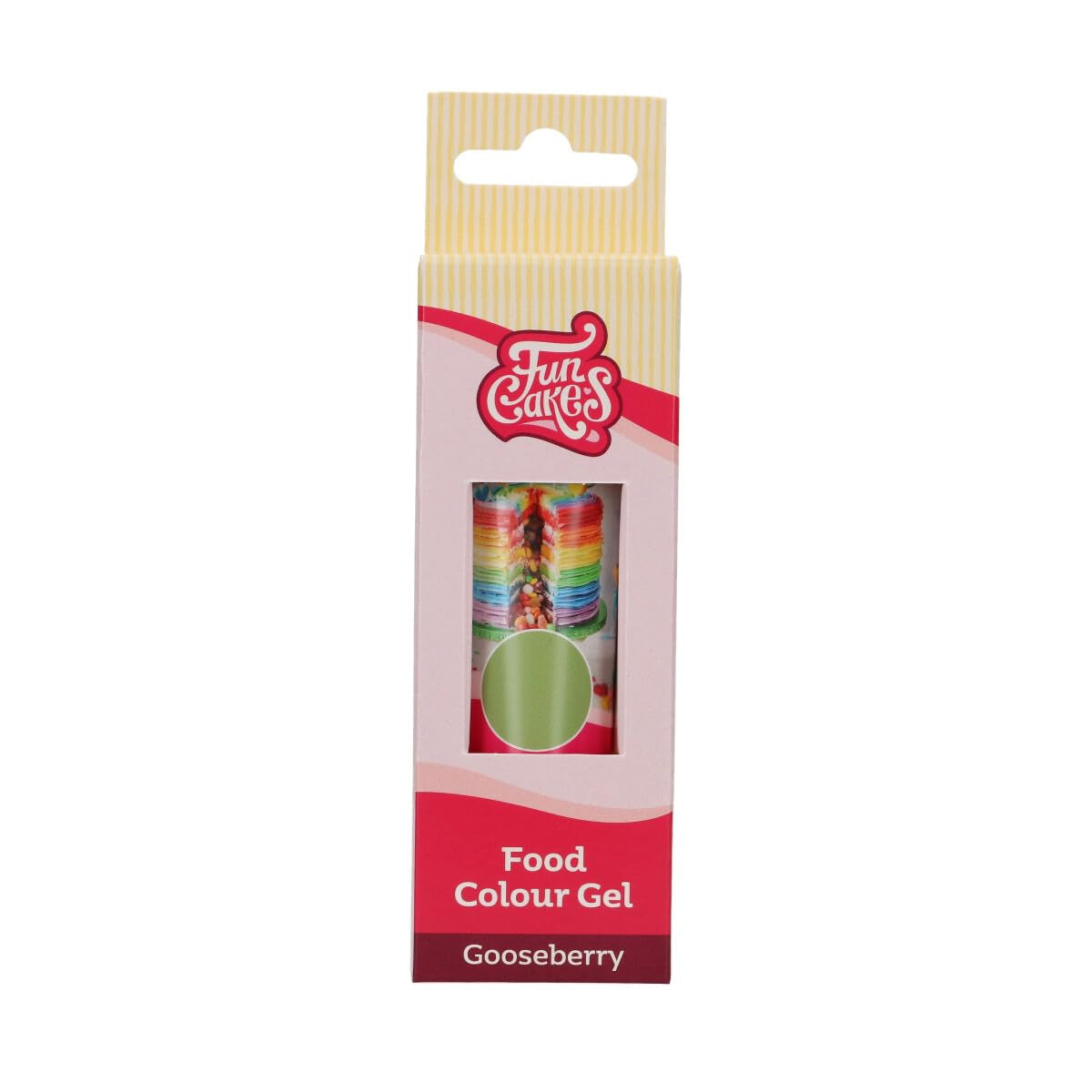 Colorante alimentario Funcakes Gel Grosella Espinosa: Colorante alimentario altamente concentrado para masas, natas, fondant y mazapanes. Fácil dosificación. Una sola gota para crear colores vibrantes. Halal. 30 gramos.