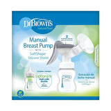Sacaleches manual con protección Softshape 100% silicona (B, brida 25mm) y opciones anticólicos + Biberón de boca ancha de 150ml con tetina de flujo lento nivel 1 Accesorios Alimentación y Lactancia Bebe Naty Shop