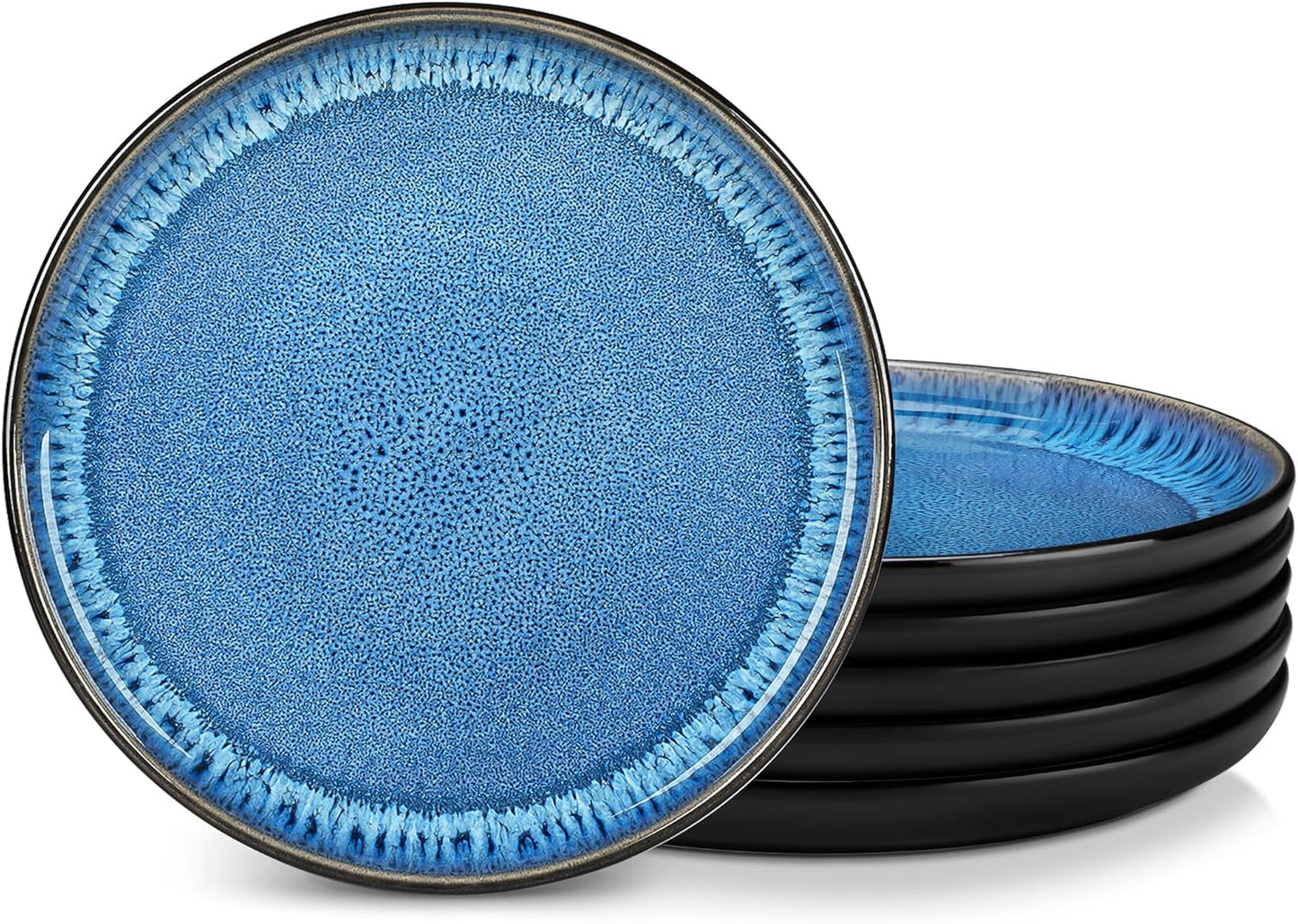 Vajilla para 6 personas Vancasso PLAYA Vajilla de porcelana para 6 personas de 24 piezas Azul Incluye platos, platos Suma, cuencos y ensaladeras Apto para lavavajillas y microondas