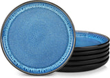 Vajilla para 6 personas Vancasso PLAYA Vajilla de porcelana para 6 personas de 24 piezas Azul Incluye platos, platos Suma, cuencos y ensaladeras Apto para lavavajillas y microondas