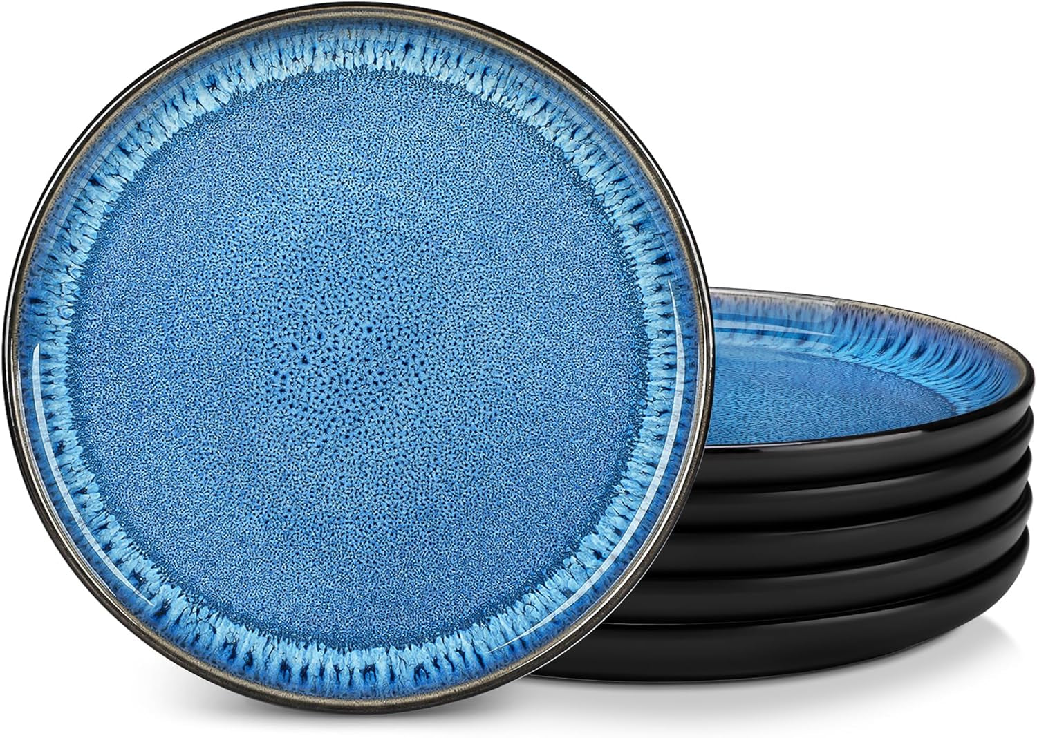 Vajilla para 6 personas Vancasso PLAYA Vajilla de porcelana para 6 personas de 24 piezas Azul Incluye platos, platos Suma, cuencos y ensaladeras Apto para lavavajillas y microondas