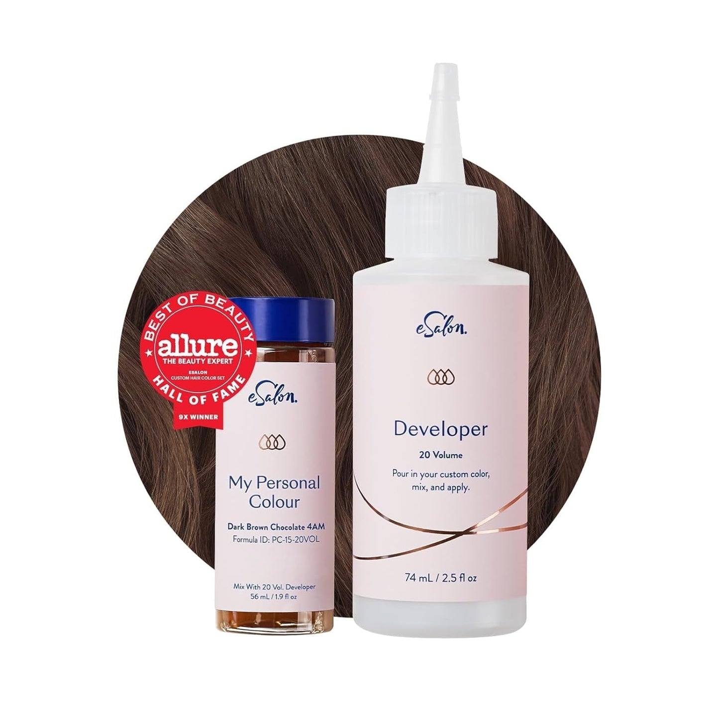 Set de tintes permanentes Cobertura 100% de canas Coloración casera Tintes para el cabello 0% amoniaco Tintes para el cabello multidimensionales Tintes para el cabello profesionales Naty Shop Tinte para el cabello marrón oscuro chocolate 4Am