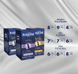 Caffè Borbone Verkostung Kit, 90 Cápsulas de Aluminio: 30 Mia Napoli, 30 Ciao Venezia, 30 Magica Palermo, (3 x 30 Stück) – Compatible con Kaffeemaschinen für den Hausgebrauch de la marca Nespresso®*