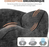 Almohada de Viaje Inflable, Almohada de Viaje con Antifaz para Dormir + Tapones para los Oídos + Bolsa de Transporte, Súper Ligera y Portátil, Ideal para Avión, Coche, Hogar, Oficina, Negro Naty Shop Almohadas de Viaje