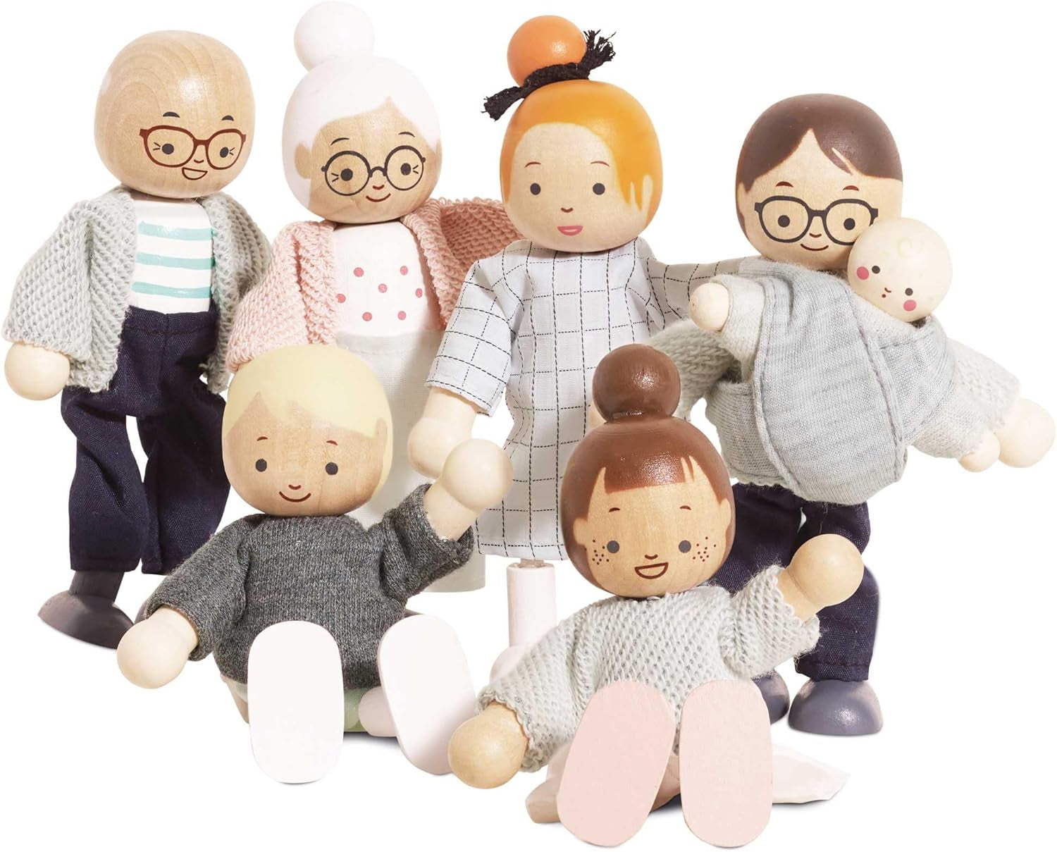 – Juego de casa de muñecas de madera My Doll Family | Daisylane Juegos de accesorios para casa de muñecas para niñas - Adecuado para mayores de 3 años P053