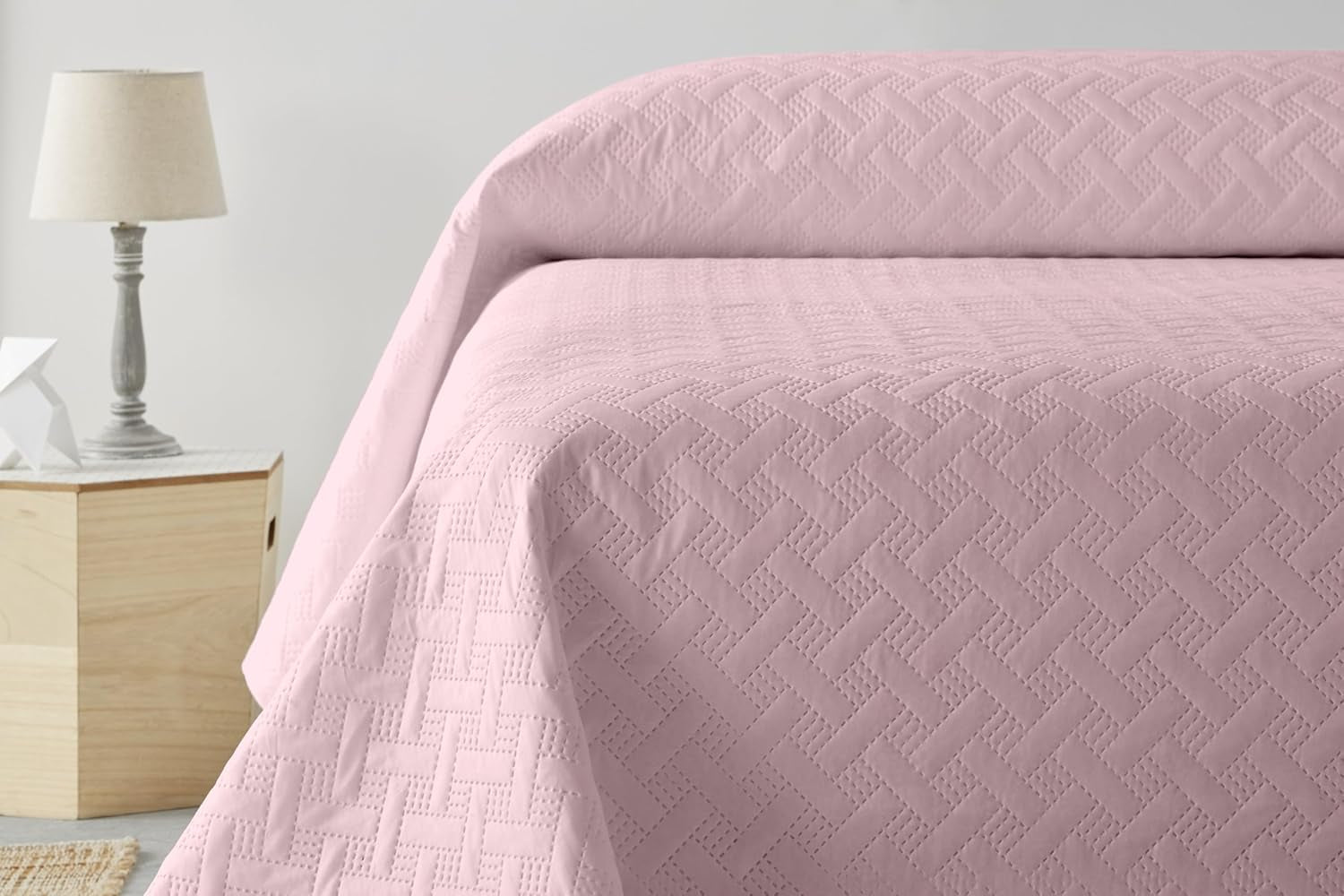 LISO - Colcha De 105 Cm - Colcha Cama Bouti - Primavera Y Verano - 200X260 Cm - Camas Y Mantas Rosa Besuche den Degrees home-Store