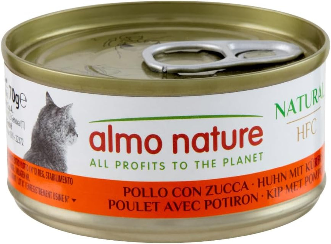 Almo Nature HFC Comida húmeda natural para gatos - Recetas variadas con pollo - 6 x 70g