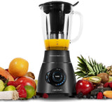 Cecotec Batidora de Pie Power Black Titanium 2200MAX Smooth, 2200 W Máxima Leistung, 6 Klingen Aus Edelstahl, Función Ice-Crush, Función Turbo y Smoothie, Función Autoclean Cocina Naty Shop Schwarz 2500 W | 1,8 L + 3 Programas
