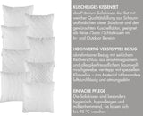 Traumnacht Cómoda almohada para ruleta, Juego de 4 almohadas, Con funda acolchada y relleno de espuma, 40 X 40 cm, Certificado Oeko-Tex, Fabricadas según el estándar de calidad alemán Naty Shop almohadas estándar