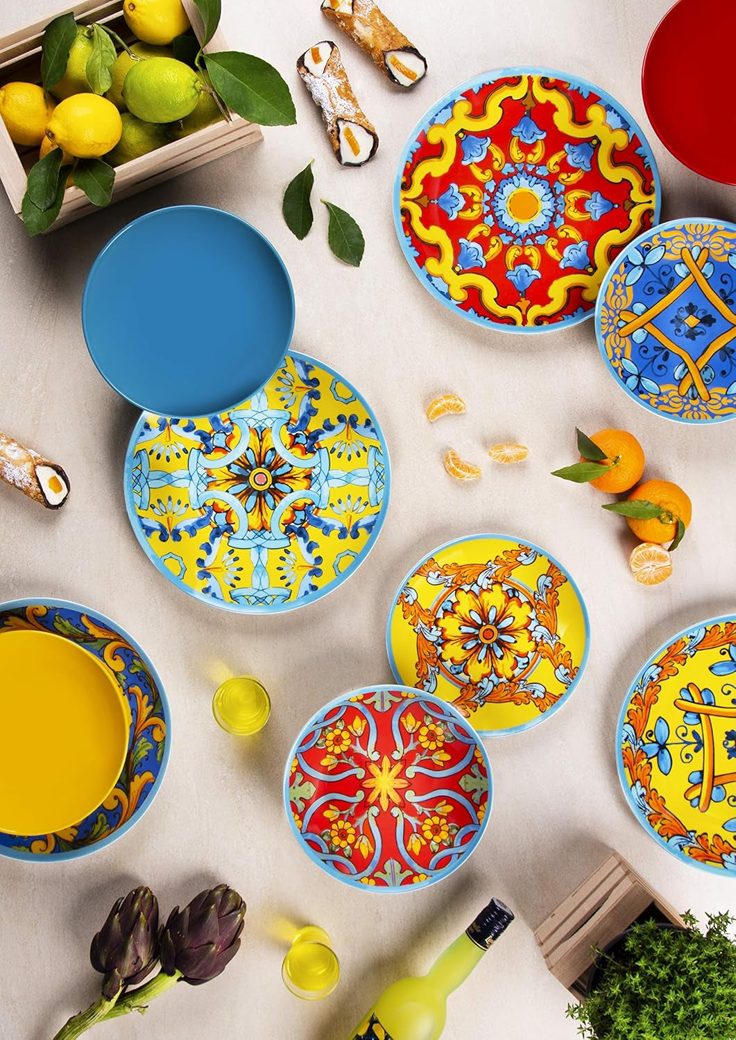 Excelsa Trinacria Teller-Set, 18 piezas, porcelana y cerámica