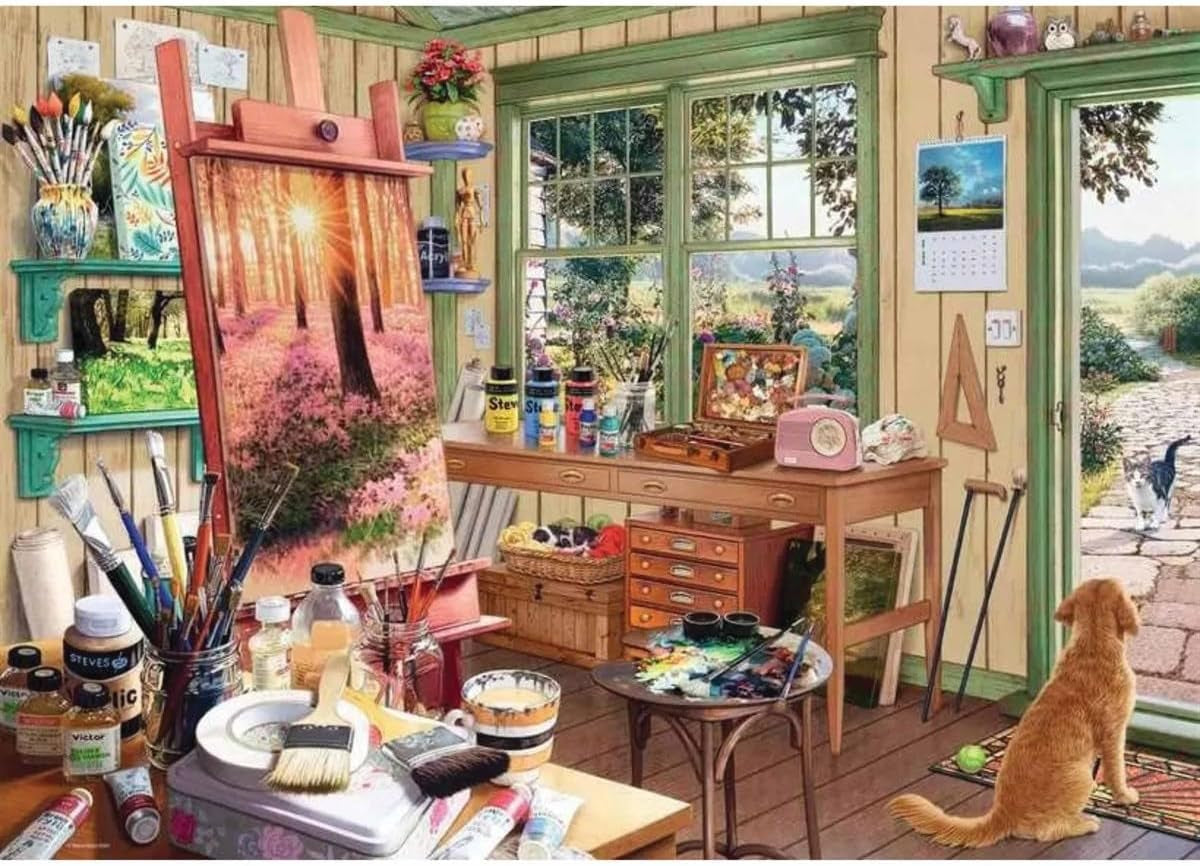 Ravensburger Puzzle 1000 piezas - Mi refugio: el almacén del artista Puzzle Naty Shop