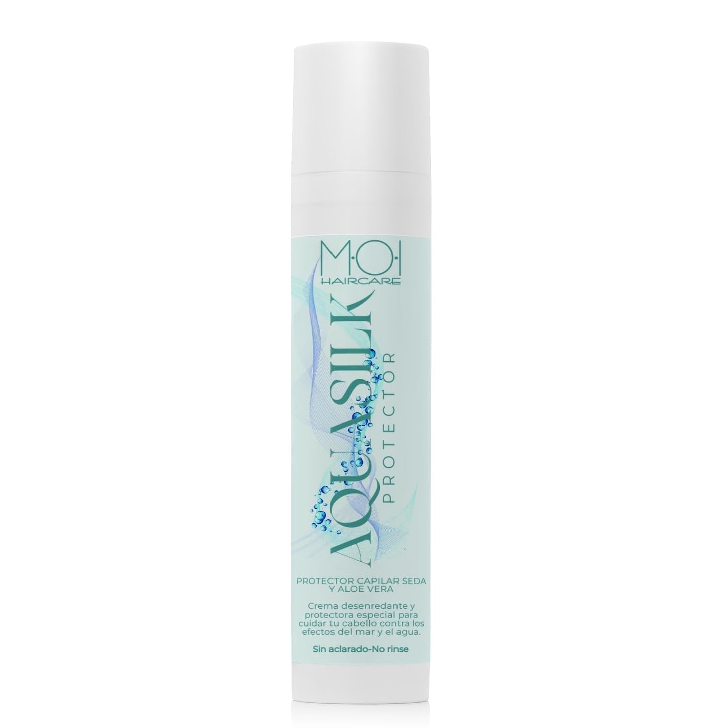AQUA SILK Crema Capilar para Verano, Protege el Cabello del Mar y del Cloro, Seda y Aloe Vera, M-O-I Haircare | Mascarilla Capilar Naty Shop 100 ml Título predeterminado