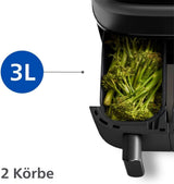 Philips Airfryer Dual Basket Serie 3000 con set de desayuno, 9 litros, 2 cajones Electrodomésticos Naty Shop