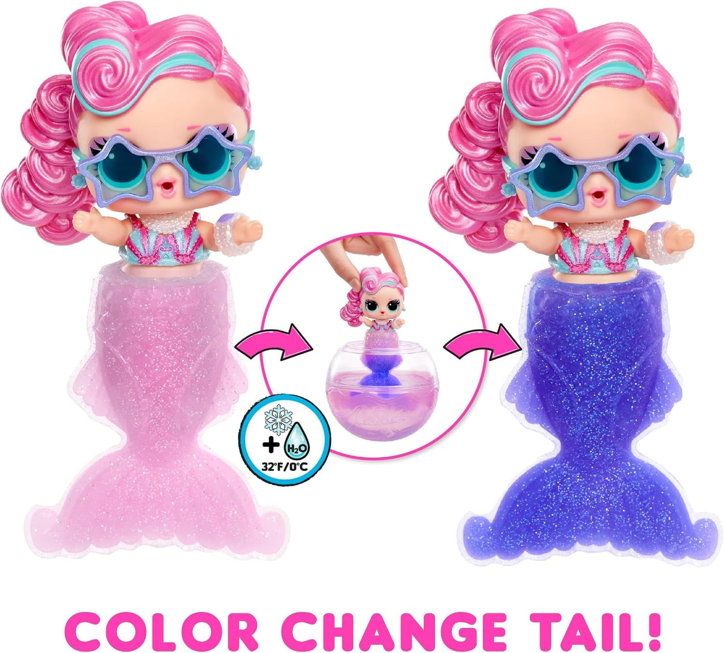 Jajaja ¡Sorpresa! Mermaids Tots - Mini muñecas de moda con colas que cambian de color - Adecuadas para coleccionistas, niñas y niños a partir de 4 años