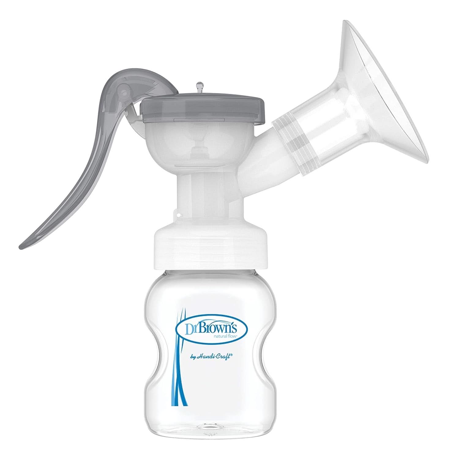 Sacaleches manual con protección Softshape 100% silicona (B, brida 25mm) y opciones anticólicos + Biberón de boca ancha de 150ml con tetina de flujo lento nivel 1 Accesorios Alimentación y Lactancia Bebe Naty Shop