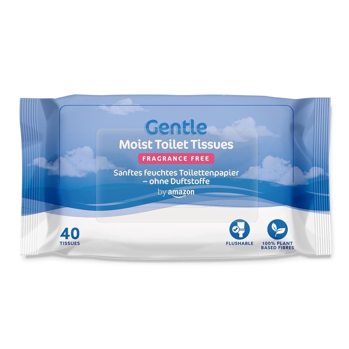 By Amazon Papeles higiénicos suaves, húmedos, inodoros, finos absorbentes y sin perfume, 240 unidades (6 paquetes de 40 unidades) (¡anteriormente marca Presto!)