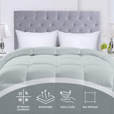Utopia Bedding Edredón All Season 250g/m² Felpa Relleno de Fibra Siliconada Cama Matrimonio Cosido en Caja (Cama Matrimonial XL Gris Claro) Naty Shop Edredones y Edredones