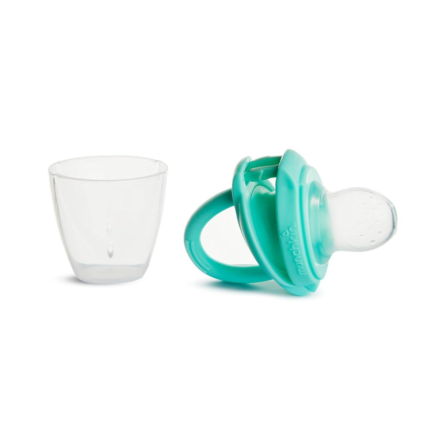 Dispensador de alimentos de silicona para bebés Munchkin | Ideales para llevar: bolsas de silicona para alimentos congelados | Dispensador de alimentos con alimentación automática | Comedero de destete | Sin BPA | A partir de 4 meses+ | Paquete de 2 | azul y verde