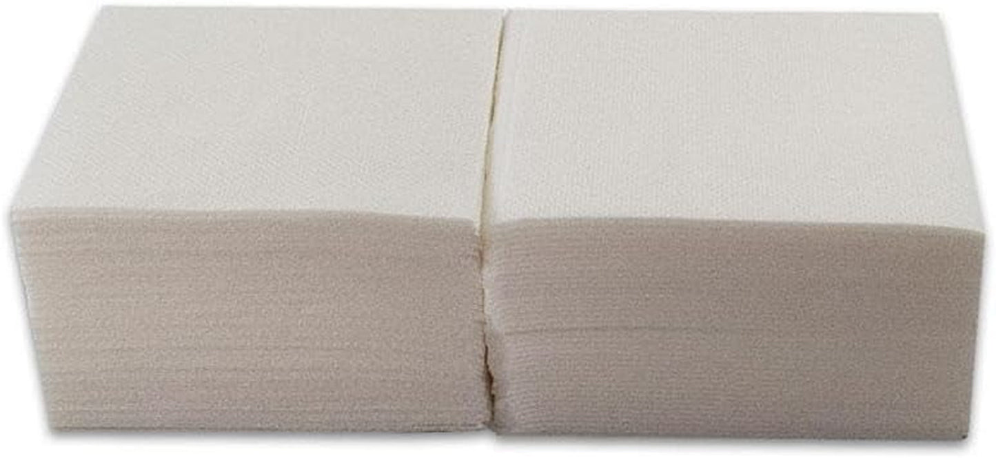 , Servilleta de papel para cóctel, pliegue 1/4, encaje, 150 servilletas, blanco
