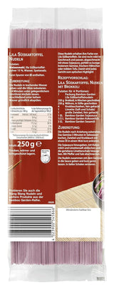 Bamboo Garden - Fideos de camote morado | Fideos finos con un suave sabor a nuez | Ideal para tazones y ensaladas | Rápido de preparar bolsa de 250 g