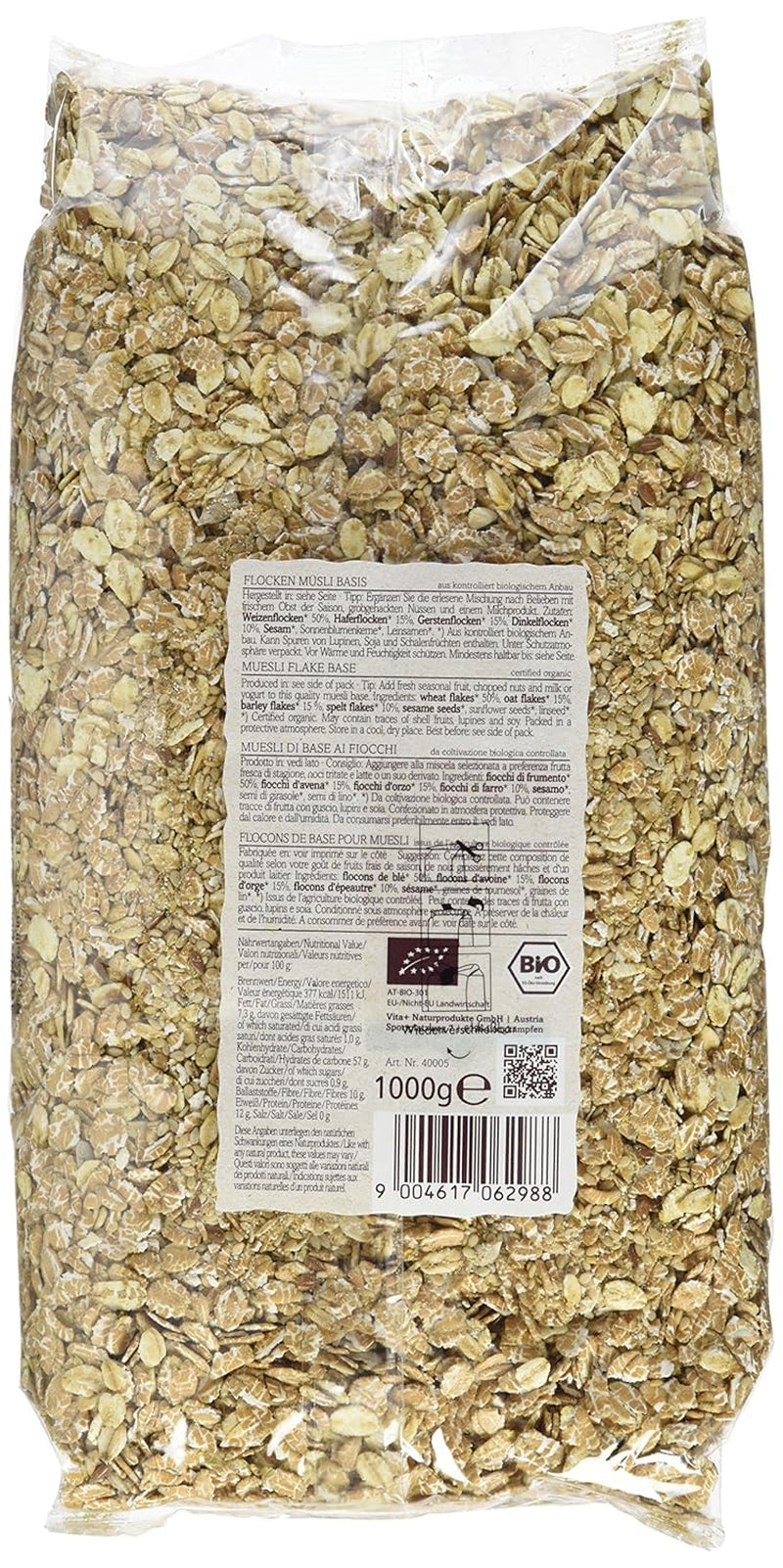 Verival Flocken Basis Müsli - Bio, Pack 6Er (6 X 1 Kg) Cereales Naty Shop
