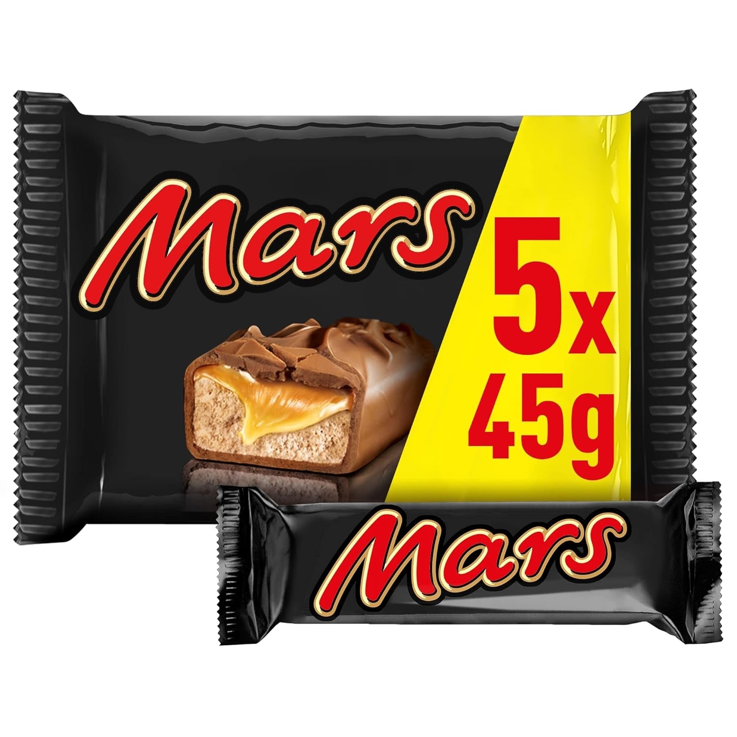 Barra de chocolate Caramelo Chocolate 1 paquete 5 barras (1 x 225 g) (Paquete de 4)