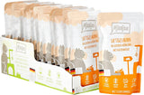 MjAMjAM - Comida húmeda premium para gatos - Bolsa exprimible - Pollo jugoso con deliciosas zanahorias Paquete de 12 (12 x 125 g) Sin cereales con carne extra