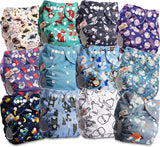 Littles and Bloomz FLP2-0406 Pañal reutilizable con clip estándar, 4 pañales
