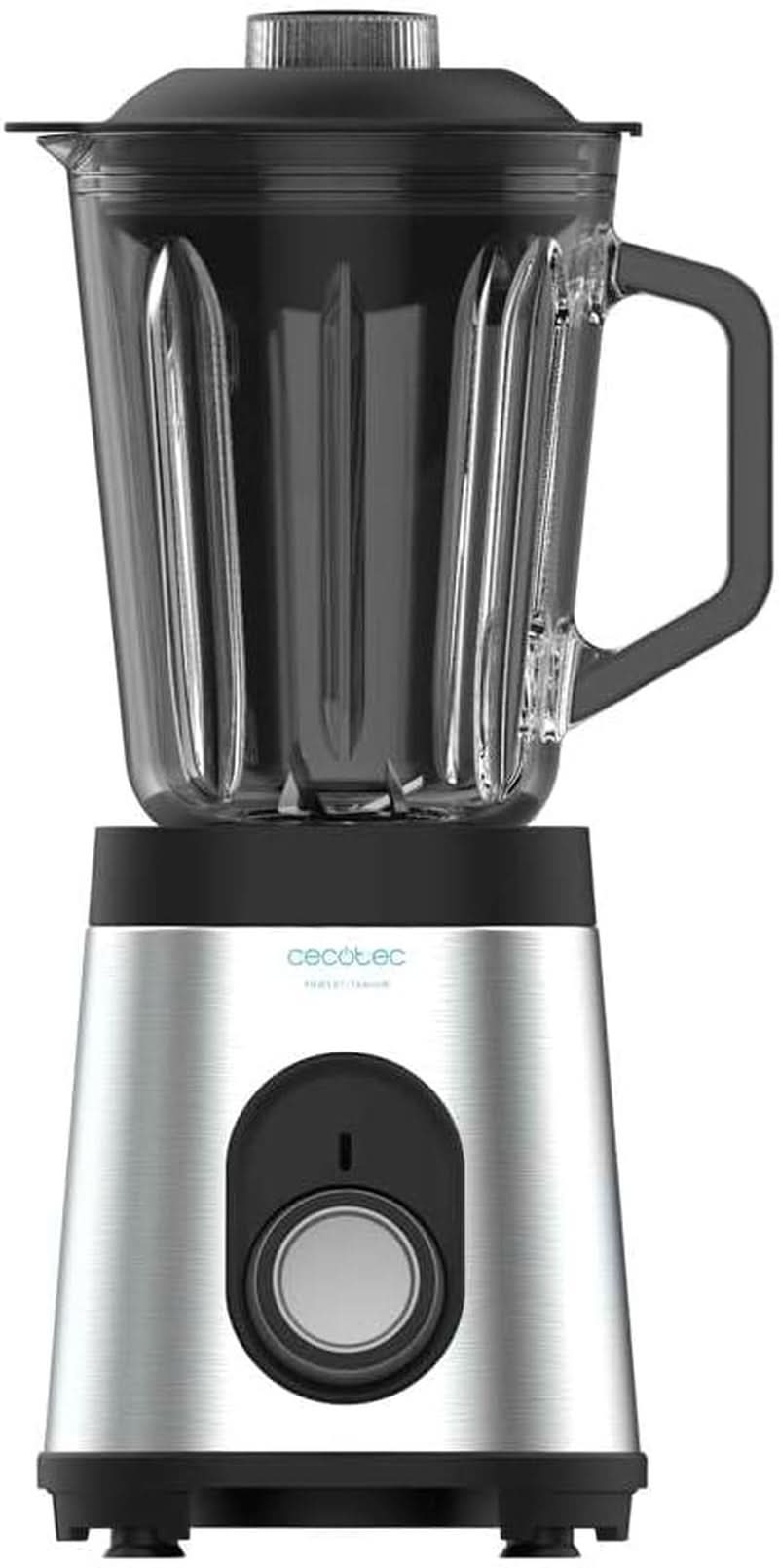 Cecotec Batidora Glas Power Schwarz Titan 1000 INOX. 1000 W, Edelstahlgehäuse, 6-Blatt-Blatt Mit Schwarzer Titanbeschichtung, 1,5-L-Glaskrug, 5 Geschwindigkeiten [Energieeffizienzklasse a +] Cocina Naty Shop